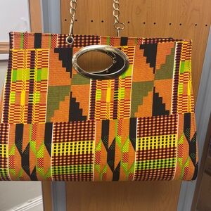 Orange and Blue Patterned Tie